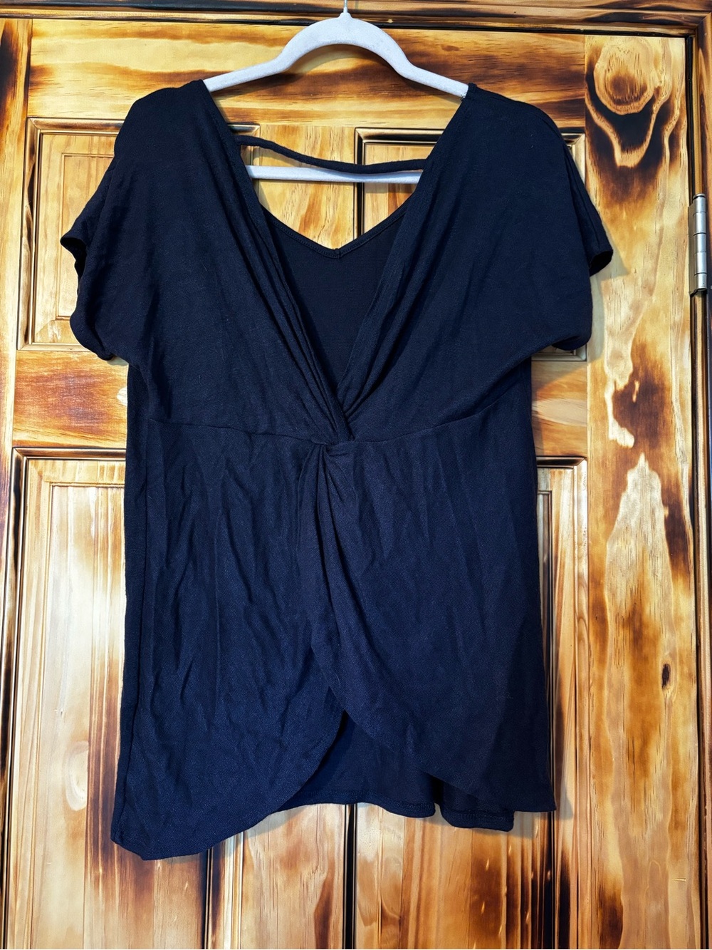 Navy blue Twisted back Women's Top medium